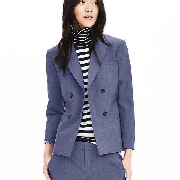 COPY - New NWT Size 0 Banana Republic Light Blue Blazer - Picture 2 of 5